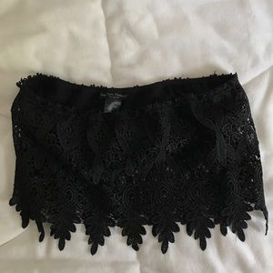 Black lace bandeau top